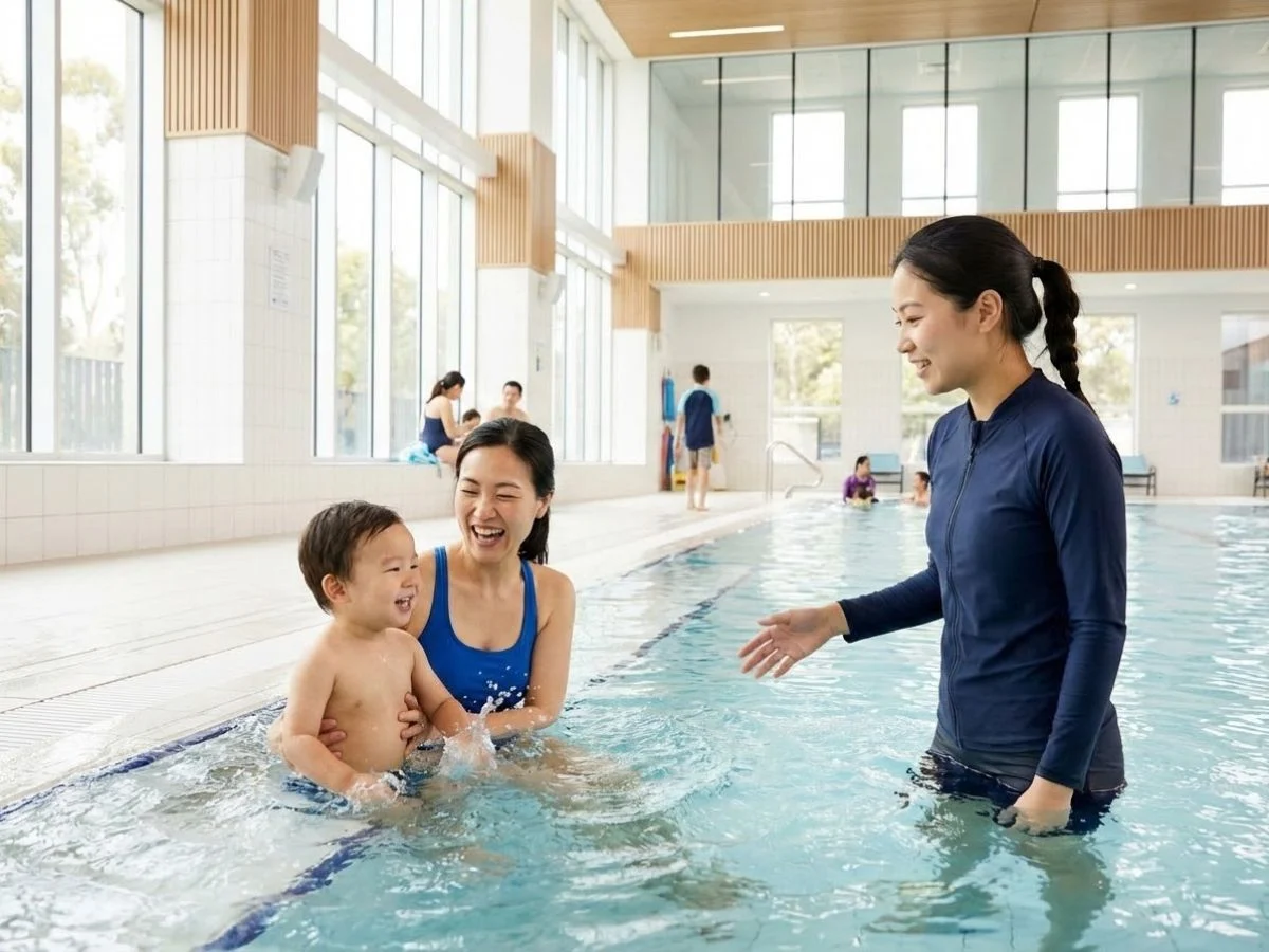 台中游泳課怎麼選？教練帶領孩子進行互動式游泳教學